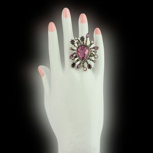 RARE NIB Authentic Alexander McQueen cocktail ring in Alexander McQueen box